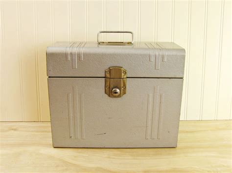 Grey Metal File Box 